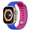 Adecuado para correas de Apple Watchs456789/10/11 Correas de Apple Modificadas Correas de Reloj de Silicona Marina