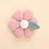 Meias de pelúcia fofas com relevo ultrassônico acessórios de cabelo grampo de cabelo DIY acessórios decorativos adesivos de tecido de flor de cinco pétalas