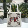 Bolsa de Mão Estilo Étnico Bolsa Bordada em Tecido de Areia Fresca Casual Bordado em Seda Dourada Dupla Face Mini Bolsa de Tecido Bolsa Hanfu