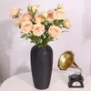 Ramo de Plástico de San Valentín con Rosas Decoración para el Hogar Flores Artificiales Sala de Estar Mesa de Comedor Arreglo Floral Decoración con Flores Secas