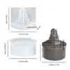 Gesso Aromaterapia DIY Vitalício Cimento Resina Chapéu de Mago Pote de Armazenamento Xadrez Copo de Vela Molde de Silicone