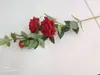 Flor Artificial Flores de Tres Cuernos Flor de Rosa Flor Falsa Flor de Seda Multicolor Estilo Europeo Decoración Floral para el Hogar Decoración de Boda