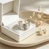 Anillo Abierto de Textura Martillada Ancha Estilo Europeo y Americano, Anillo de Textura Irregular de Nicho, Joyería de Moda Apilable, Directo de la Fábrica Fuente