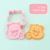 Molde para Galletas de Dibujos Animados Oso Arcoíris Simulación de Tiempo en Familia Herramienta Creativa DIY para Hornear Galletas