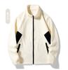 Chaqueta suéter de forro polar de doble cara con cuello alto logo estampado personalizado ropa de trabajo en equipo cardigan abrigo para empresa deportiva