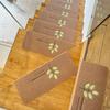 Alfombrilla para Escalones Adhesiva sin Pegamento Alfombra para Escaleras Alfombrilla para Escaleras de Casa Piso de Madera Maciza Antideslizante Silenciosa Alfombrilla para Pies Luminosa