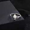 Anillo de Galleta con Forma de Cuerno Estilo Francés de Moda con un Toque de Lujo, Anillo Minimalista Abierto para Dedo Índice