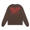 GALERIA DEPT moda de rua alta marca casual solta manga comprida camiseta com estampa de letras primavera e outono camisa de baixo top