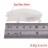 Direto da fábrica 5,5cm/9G onda deitada transparente em branco Luya isca água salgada água doce peixe isca isca artificial dura
