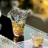 Taza de Feria de Vidrio Floral Divisor de Té Ceremonia del Té Accesorio de Juego de Té de Taza de Feria Vertedor de Té de Alto Valor Pieza Única