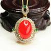 Colgante de Calcedonia Verde Aiyu Hielo Ágata Roja Calcedonia Amarilla Collar Tendencia Nacional Fábrica Mayorista Dropshipping S4012308