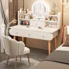 Tocador moderno para dormitorio, tocador pequeño integrado simple para espacios reducidos, nuevo modelo 2025 escritorio de maquillaje