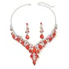 Joyería Ecológica Más Vendida Suministro Transfronterizo Conjunto de Collares de Novia Moda de Gama Alta Cristal Joyería para Vestido de Novia Banquetes