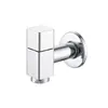 Grifo para Fregadero de Baño de Cobre Color Gris Metalizado, Apertura Rápida, Monomando Frío, Grifo de Agua para Balcón, Boquilla Doméstica Antisalpicaduras
