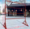 Suporte de Exibição de Lanternas Chinesas para Exterior, Suporte de Chão Quadrado Móvel em Ferro Forjado, Lanternas Penduradas ao Ar Livre e Adivinhas de Lanternas