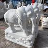 Escultura em Pedra Elefante Mármore Branco Mármore Branco Mármore Branco Pé Água Flor Escultura em Pedra Par de Elefantes Fabricante Atacado