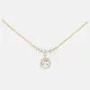 Mismo Estilo Xiaohongshu Barbie Cuadrado Azúcar Cuadrado Lujo Ligero Collar Completo de Circonita Cadena para Clavícula de Mujer Colgante Exquisito de Circonita Imitación Venta al por Mayor