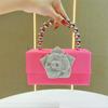 Bolso Cuadrado Pequeño con Lentejuelas de Flor Incrustadas de Diamantes Estilo Chanel Bolso de Mano Cruzado Caja de Perlas para Banquetes Bolso de Hombro Único Bolso de Noche de Lujo Ligero
