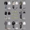 24 Nova Primavera e Outono Terno Completo de Obras Conjunto de Roupas Masculinas com High Street Jeans Marca de Moda Manga Comprida Casual