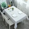 Mantel a Cuadros de Color Sólido al por Mayor Mantel Individual para Mesa de Comedor Mantel de Mesa de PVC Moderno Simple Impermeable Resistente al Aceite Lavable Mantel Tela para Comedor