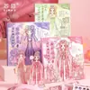 Libro de Pegatinas Nuevo Juego de Disfraces Xinmo Girl de Lingmo Supply Chain, Pegatinas Energéticas de Maquillaje de Princesa, Colección Brillante