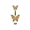 Gabe Mariposa Girasol Corazón de Serpiente Estrella Luna Zodiaco Dragón Anillo para Ombligo Diamante Circonia Perforación de Ombligo Ombligo