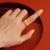 Nuevo Producto Collar Anillo Orejas de Conejo Yuanqi para Mujer, Joyería Elegante y Versátil, Joyería Linda Chapada en Oro
