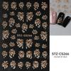 BELLEZA COMPLETA Nueva pegatina de arte de uñas de gato KT para el Día de San Valentín Mezcla de pegatinas adhesivas rojas para uñas con parte trasera caliente