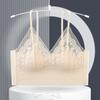 Posavasos de Cristal de Látex con Orejas de Conejo Francés Base Interior Sin Tirantes Ajustable de Encaje de Hombro Delgado Sling Sexy Envoltura de Pecho
