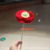 Produto Acabado Transfronteiriço: Buquê de Flores de Lã Tricotadas à Mão de Papoula, Flores Artificiais para Decoração de Casa, Presente de Feriado