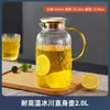 Jarra de Vidrio para Agua Fría, Resistente a Altas Temperaturas, Jarra para Jugos, Vaso para Agua con Hielo, Gran Capacidad, Tetera Refrigeradora de Agua, Botella para Preparar Té para Uso Doméstico