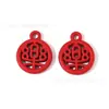 Festivos Estilo Chino Rojo Fortuna y Paz Accesorios de Joyería DIY Colgante de Personaje Cadena para Teléfono Móvil Colgante para Llavero