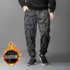 Pantalones Jogger de Otoño para Hombre Tallas Grandes con Diseño de Linterna, Pantalones de Chándal Forrados de Polar, Pantalones de Trabajo, Pantalones Cálidos Camuflados Forrados de Polar para Hombre