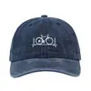 Gorra de Béisbol Popular Lavada Estampada con Corazón de Bicicleta para Hombres y Mujeres, Gorra con Visera Estampada para Protección Solar al Aire Libre