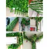 Decoração Folha de Rabanete Verde de Rattan Folhas de Árvore Falsas Cipós Verdes Cipós de Flor de Plástico Tubos de Água Dutos de Ar Condicionado Cobertura Folhas Verdes