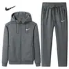 Conjunto Deportivo Casual con Capucha para Hombre, Nuevo Estilo Primavera y Otoño, Conjunto de Dos Piezas de Cardigan Deportivo de Alta Calidad para Correr por la Mañana