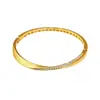 Pulsera Romántica Estilo Chino Chapada en Oro Real de 18 Quilates con Circonita Redonda Retorcida, Pulsera Vintage con un Toque de Lujo Ligero y de Alta Gama