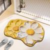 Estilo ins pintura a óleo fresca Tulipa tapete de chão absorvente de secagem rápida doméstico antiderrapante tapete de chão de banheiro vaso sanitário terra de diatomáceas