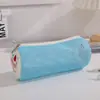 Estuche transparente bordado estilo coreano, alto valor estético, estilo ins, simple, gran capacidad, bolsa de malla para papelería para exámenes de estudiante