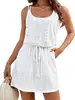 Estación independiente de Amazon comercio exterior europeo y americano vestido sexy para mujer sin espalda falda de chaleco con tirantes y cinturón para la playa