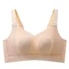Comercio exterior al por mayor ropa interior talla grande para mujer pecho grande pequeño sin costuras fino fruncido accesorio leche anti-caída sujetador ajustable