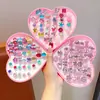 Anillo de Dibujos Animados con Piedras Preciosas para Niños Caja de Regalo Anillo para Niña Juguete de Joyería para Jugar a Vestirse Set de Regalo