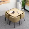 Mesa de Comedor Simple que Ahorra Espacio para Uso Doméstico, Adecuada para Apartamentos Pequeños, Mesa de Comedor para Negociaciones en Tiendas, Juego de Mesa y Sillas, Mesa Redonda para Recepción