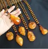 Agita el tono del nuevo estilo nacional con cuentas imitación cera de abeja cadena para suéter accesorios vintage colgante collar para mujer