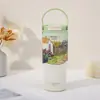 Taza térmica personalizada con popote y revestimiento de cerámica, taza grande para coche para mantener las bebidas frías, taza portátil para hielo para exteriores