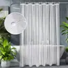Cortina de Banheiro Transparente à Prova d'Água Peva Amazon Transfronteiriça Impermeabilização Cortina de Chuveiro Transparente Peva Personalizada para Banheiro