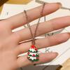 Colar de Natal Namorada Boa Amiga Estudante Casal Irmãs Presentes de Véspera de Natal Não Caindo Todos Combinam Corrente de Clavícula Bonita