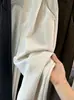 Terno de temperamento calça pantalona feminina primavera nova cintura alta drapeado calça reta estreita moda comprimento total listrada casual