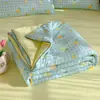 Colcha de Verano de Algodón Lavado Hilo Arrugado Clase a, Colcha de Verano Refrigerante de Algodón Seda Pluma, Colcha de Aire Acondicionado, Colcha Delgada Lavable a Máquina, Envío Transfronterizo