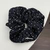 Tela Coreana Floral Grande Banda para el Cabello de Intestino Grueso Elegante Diadema con Textura de Lunares Estilo Extranjero Diadema Versátil Accesorios para el Cabello de Flores Diadema